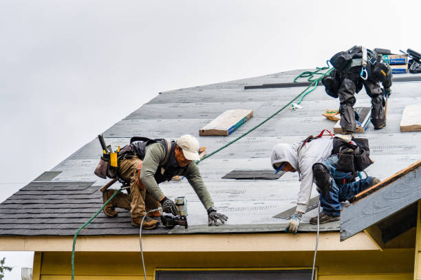Professional Storm Damage Roof Repair technician working in Petersburg, NY